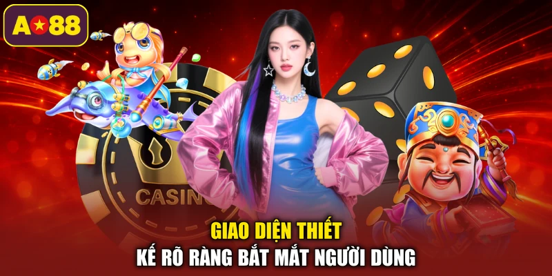 Giao diện thiết kế rõ ràng bắt mắt người dùng